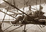 Arbre aviator in a biplane, Reims France