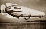 Zeppelin airship in flight July 4th 1908