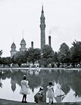 Children playing with yacht Water Works Park Detroit 1905