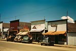 Idaho, Cascade main street 1941, old cars and shops
