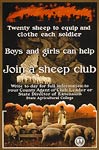 Join a sheep club war poster