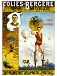 French poster shows aerialist Fontaine, labeled one of "le heros