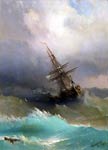 A Ship in the Midst of a stormy sea Ivan Aivazovsky