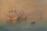 Ships of columbus 1880 by Ivan Aivazovsky