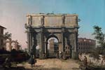 View of the Arch of Constantine with the Colosseum