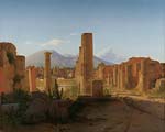 The Forum at Pompeii with Vesuvius in the Background
