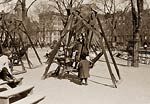 Children playground swings, New York Hamilton Fish Park