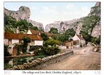 The village and Lion Rock, Cheddar, England