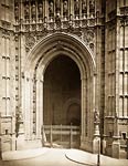 Houses of Parliament, Entrance to Victoria's Tower antique photo