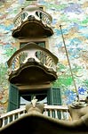 Casa Batllo, mosaic walls, Antoni Gaudi designed house, Barcelon