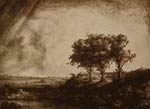 The Three Trees by Rembrandt