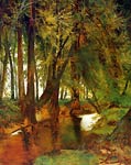 Forest with brook Karl Blechen