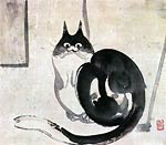 Cat by Japanese artist Awashima Chingaku