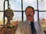 Self-portrait with skeleton Lovis Corinth