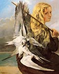 Girl with Seagulls, Trouville by Gustave Courbet