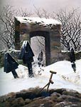 Cemetery in the snow Caspar David Friedrich