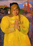 Breton Woman in Prayer Paul Gauguin