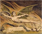Satan exulting over Eve William Blake
