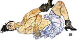 Reclining Female Nude Egon Schiele