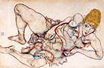Recllining Woman with Blond Hair Egon Schiele