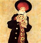 Woman with black hat Egon Schiele