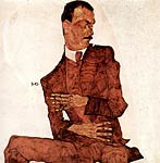 Portrait of arthur roessler Egon Schiele