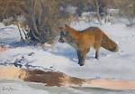 Winter Landscape with Fox (Vinterlandskap med r?v) Bruno Liljefo