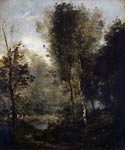Pond in the thicket Jean-Baptiste-Camille Corot
