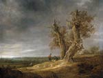 Landscape with two oaks Jan Van Goyen