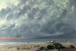 Beach Scene Gustave Courbet