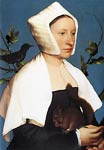 Portrait of a Woman with a Squirrel and a Starling Hans Holbein