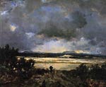 Sunset in the Auvergne Theodore Rousseau