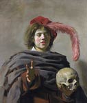 Young Man holding a Skull (Vanitas) Frans Hals