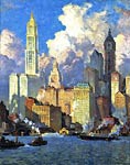 Hudson River Waterfront Colin Campbell Cooper