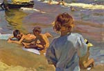 Children on the beach Joaquin sorolla y bastida