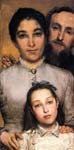 Portrait of aime jules dalou his wife and daughter 1876, Alma Ta