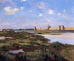 Landscape of aigues mortes 1867 by Frederic Bazille