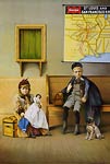 Boy and Girl in railroad station waiting room Poster