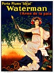 Porte plume 'Ideal' Waterman l'arme de la paix Poster