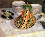 Still Life with Crayfish Gustave Caillebotte