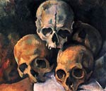 Still life, skull pyramid Paul Cezanne