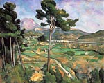 Landscape with Viaduct - Mont Sainte-Victoire Paul Cezanne