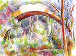 River with the bridge of the three sources Paul Cezanne