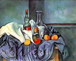 Still life, peppermint bottle Paul Cezanne
