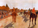 Racehorses before the Stands Edgar Degas