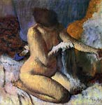 Woman drying her left arm Edgar Degas