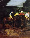 Edgar Degas- Jockeys at Epsom Edgar Degas