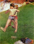Breton Boys Wrestling from 1st Art Gallery. Paul Gauguin