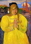 Breton Woman in Prayer Paul Gauguin