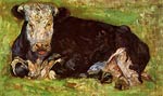lying cow Vincent Van Gogh